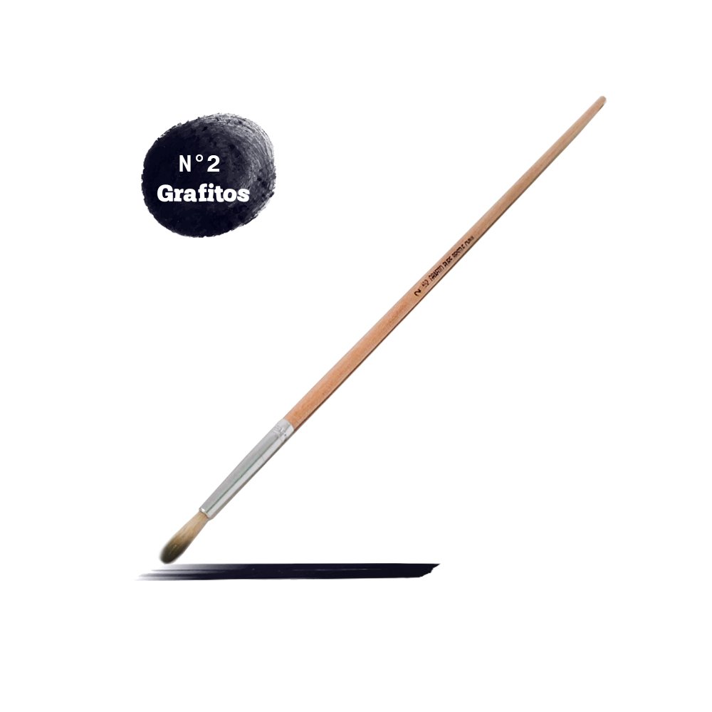 PINCEL 2 GRAFITOS PLANO Y REDONDO