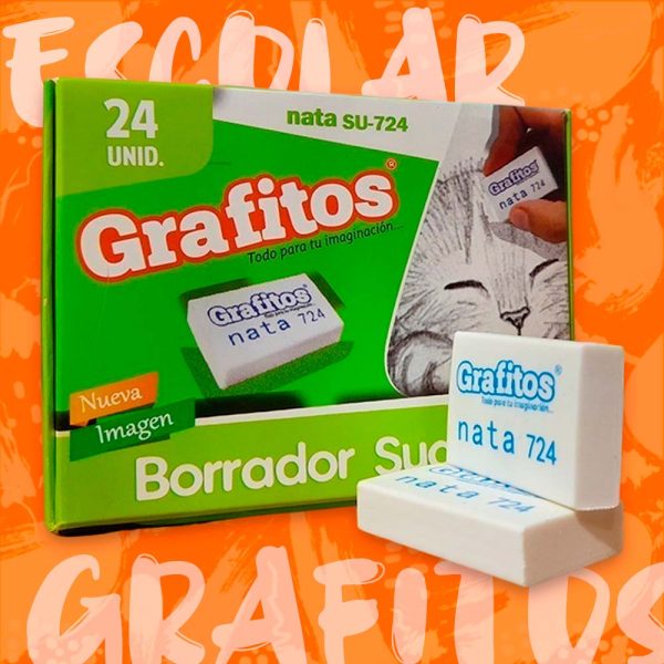 Borrador de nata caja por 24 grafitos