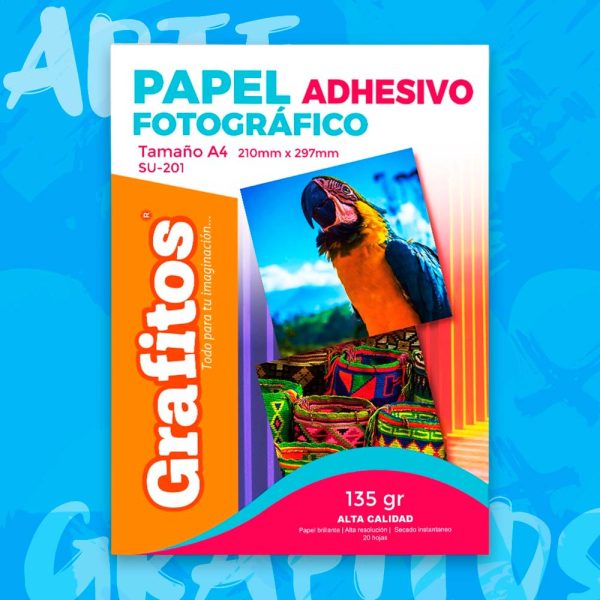 Papel Fotográfico Adhesivo Grafitos 135 Gr