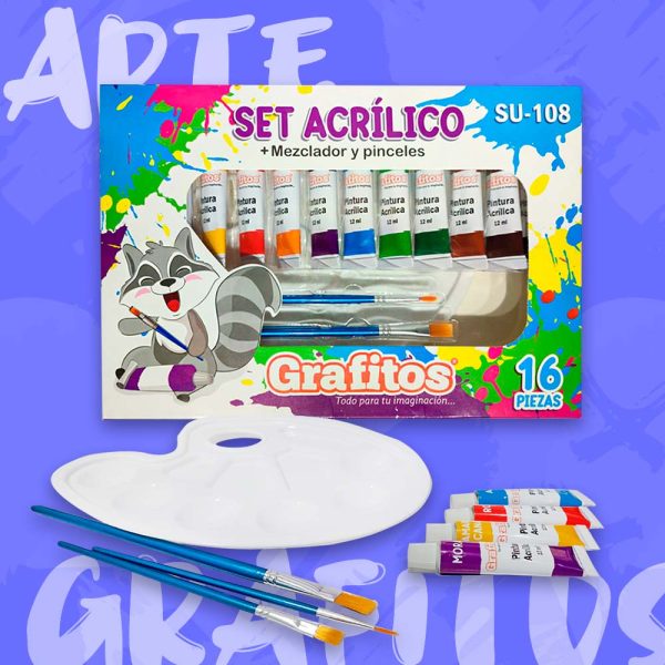 Set acrilico Grafitos su-108