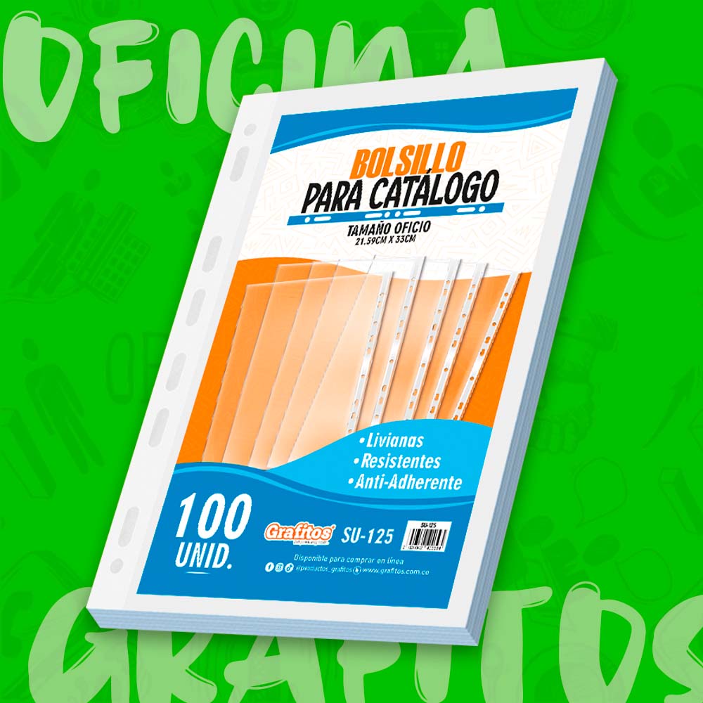 BOLSILLO CATALOGO OFICIO x100