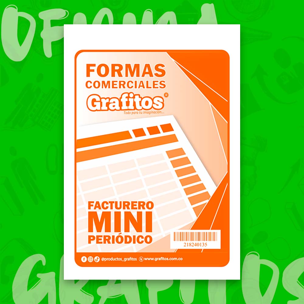 Facturero mini periódico grafitos