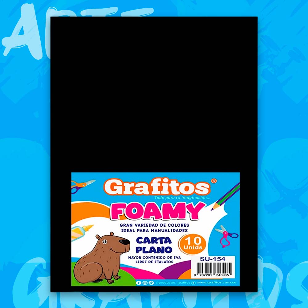 FOMI CARTA NEGRO PAQUETE x 10