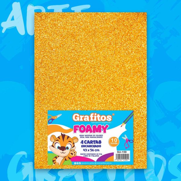 foamy-cuatro-cartas-dorado-escarchado