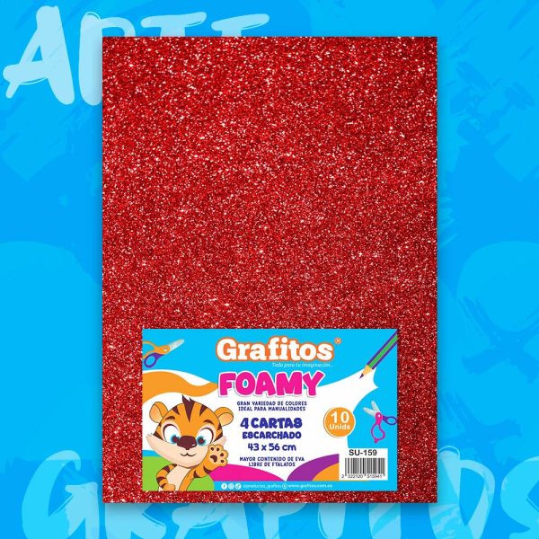 foamy-cuatro-cartas-escarchado-rojo