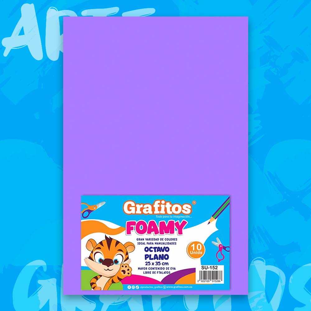 FOMI 1/8 LILA PAQUETE x10