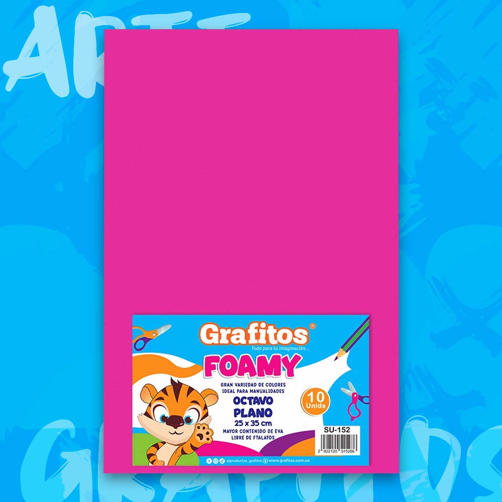 FOMI 1/8 FUCSIA PAQUETE x10