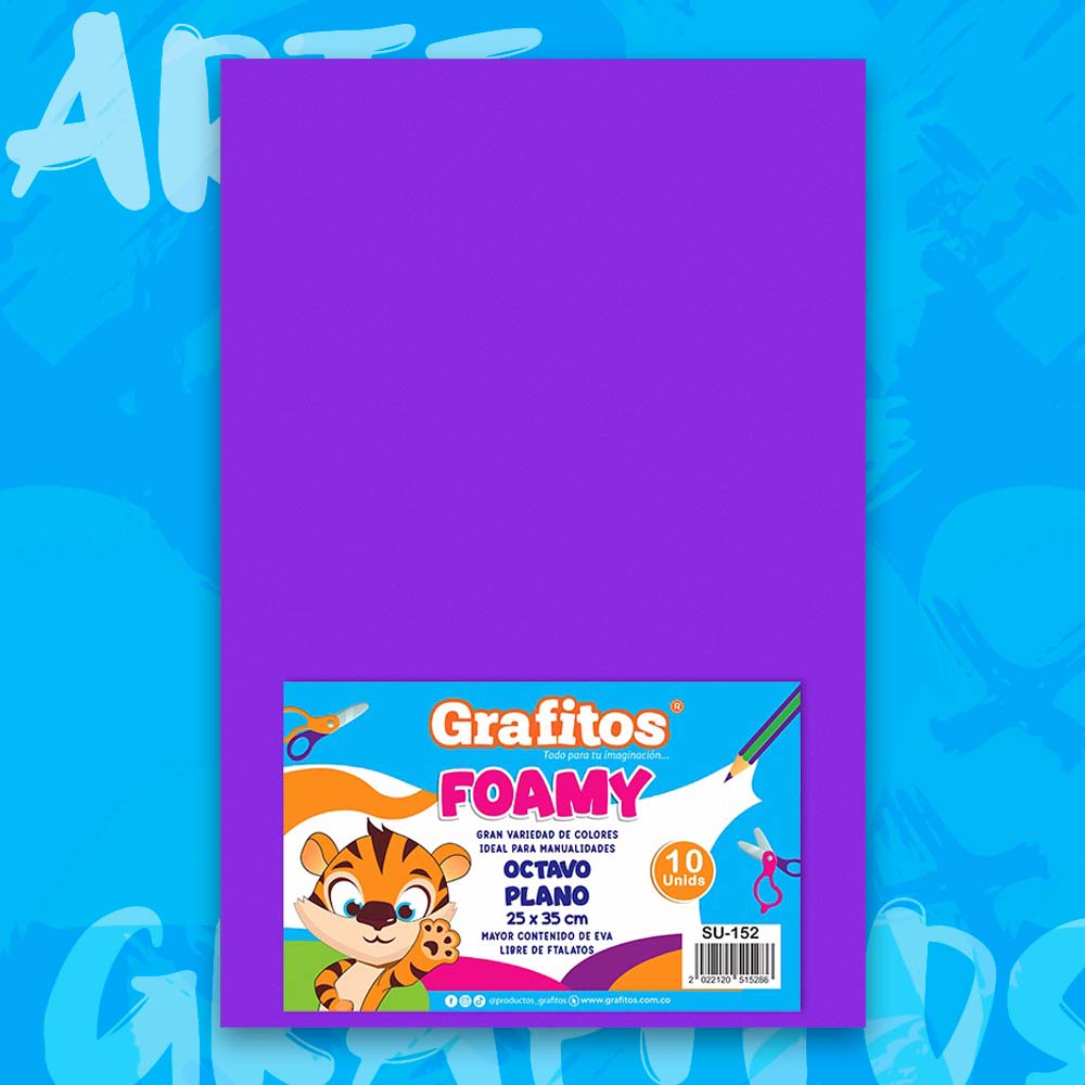 FOMI 1/8 MORADO PAQUETE x10