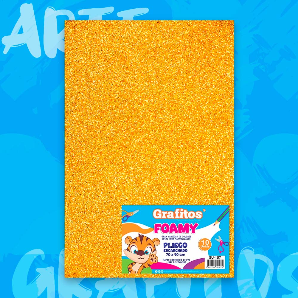 FOMI LAMINA ESCARCHADO DORADO