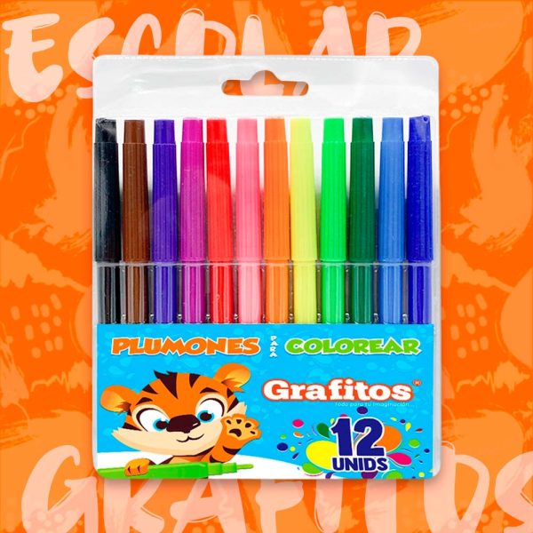 plumones-grafitos-x12