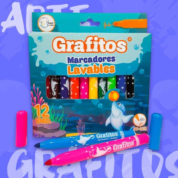 Marcadores lavables Grafitos su-005