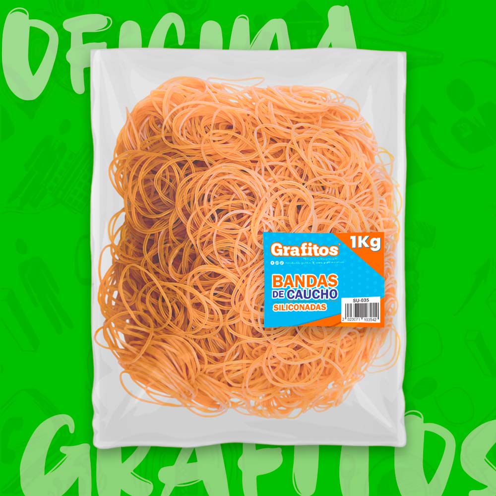 Ligas Elásticas Siliconas Grafitos De 1kg