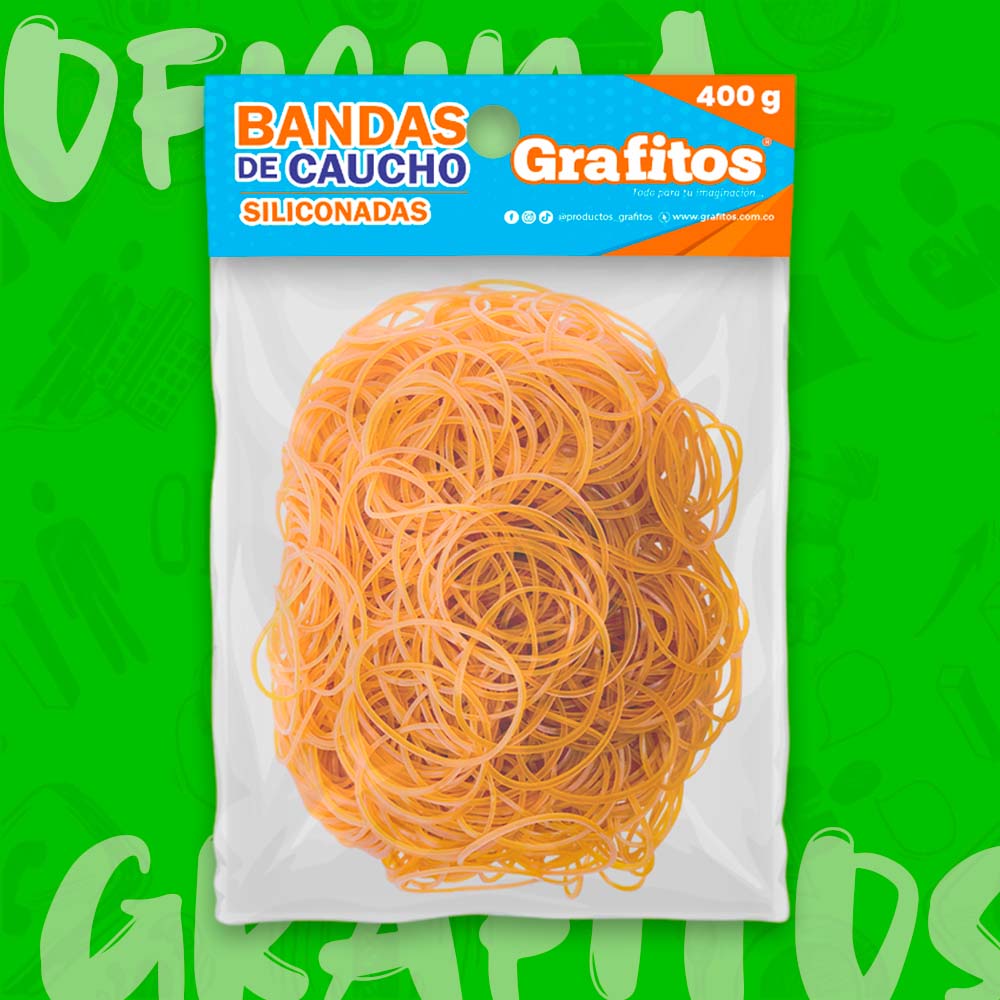 Ligas Elásticas Siliconadas De 400gr Grafitos