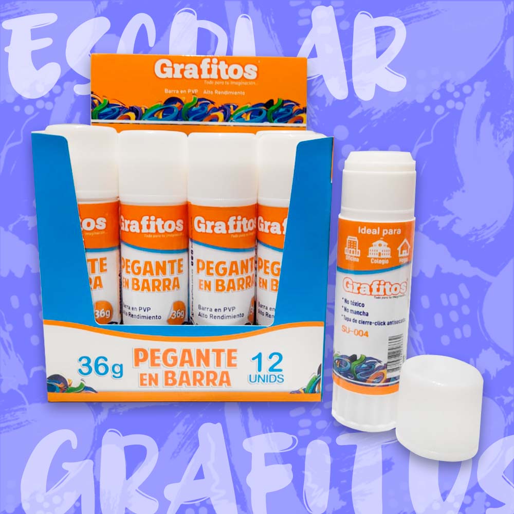 PEGANTE EN BARRA 36G GRAFITOS