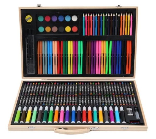 SET ARTE SE-180 PCS SUPER MEGA ART CAJA MADERA