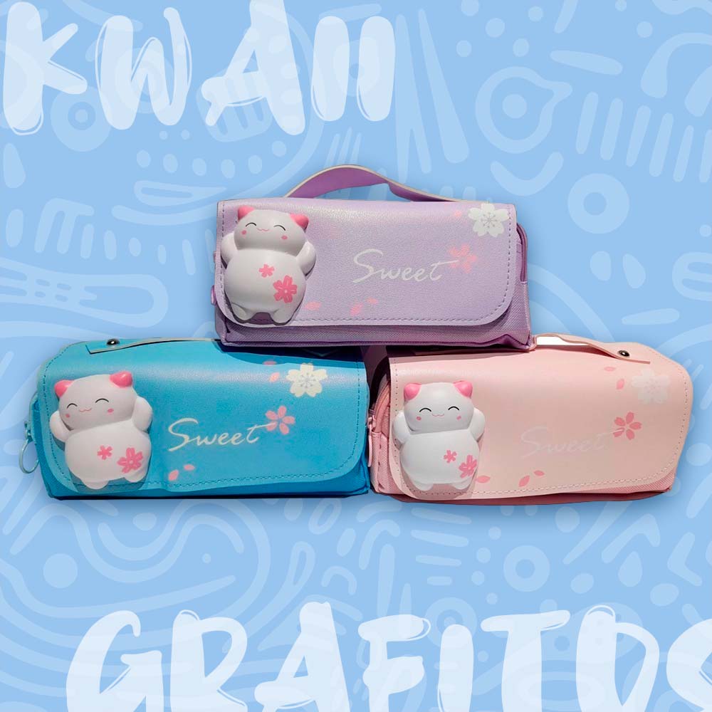 Cartuchera 2 cierres Kawaii