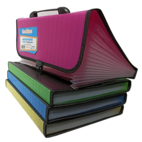 ARCHIVADOR 13 BOLSILLOS GRAFITOS