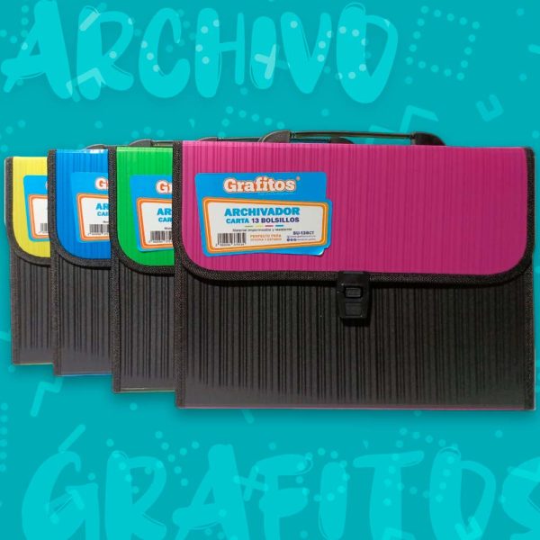 Archivador 13 Bolsillos Carta