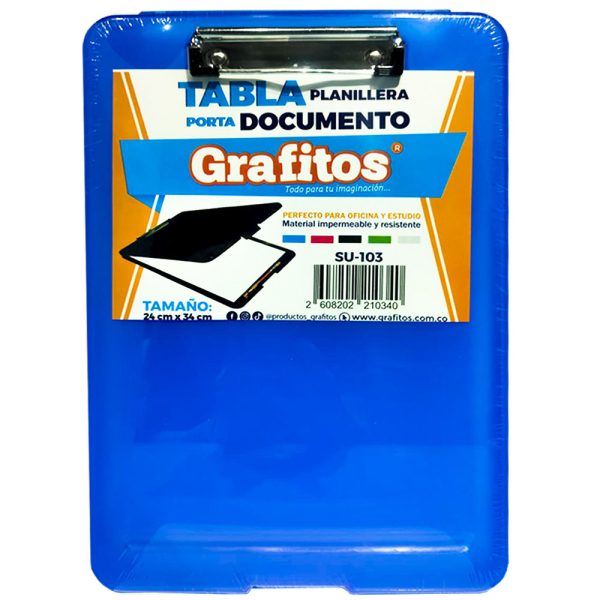 Tabla planillera blue porta documento