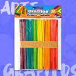 Palitos De Madera Colores Surtidos Pequeños