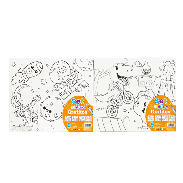 set de pintura x6 pzs niño