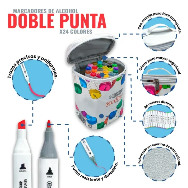 Marcadores-a-base-de-alcohol-doble-punta-24-SU-314-24-Fotos-a-detalle