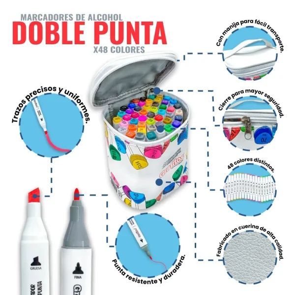 Marcadores-a-base-de-alcohol-doble-punta-48-SU-314-48-Fotos-a-detalle