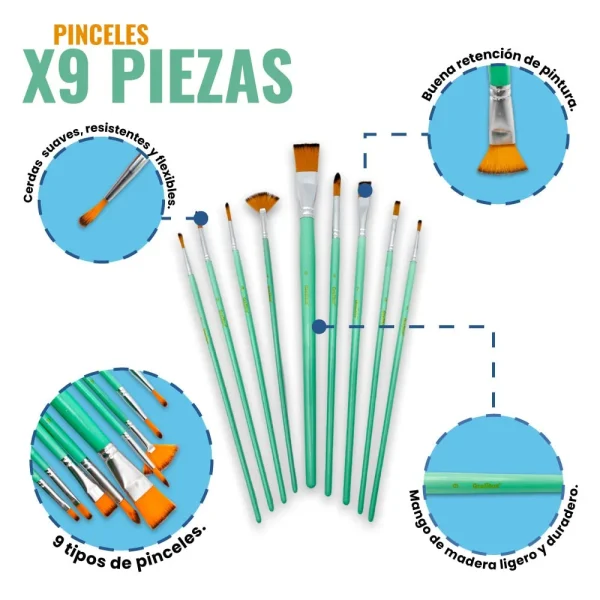 Pinceles-de-cerda-fina-x9-SU-324-foto-a-detalle