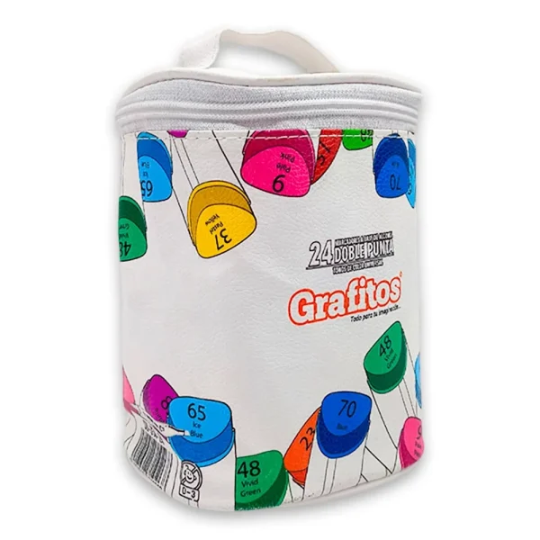 estuche de marcadores doble punta x24