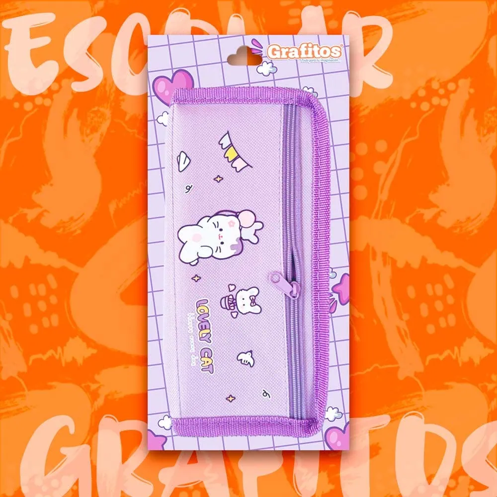 Cartuchera Kawaii Doble Motivos Niña