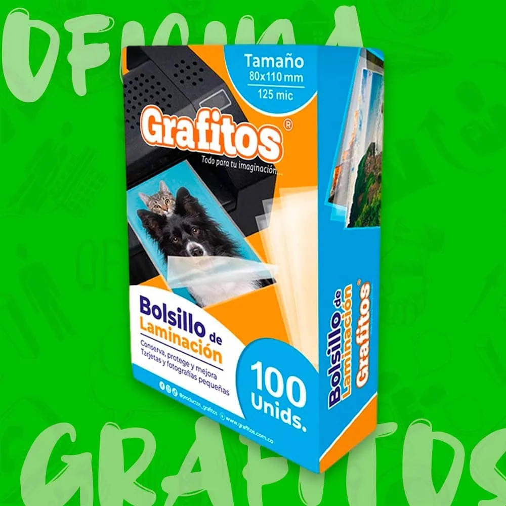 Bolsillo De Laminación Para Tarjetas Grafitos