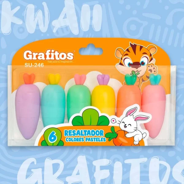 Resaltadores-Grafitos-Kawaii-Pasteles