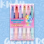 Resaltadores-Kawaii-Grafitos-Pasteles-Motivo-Patica