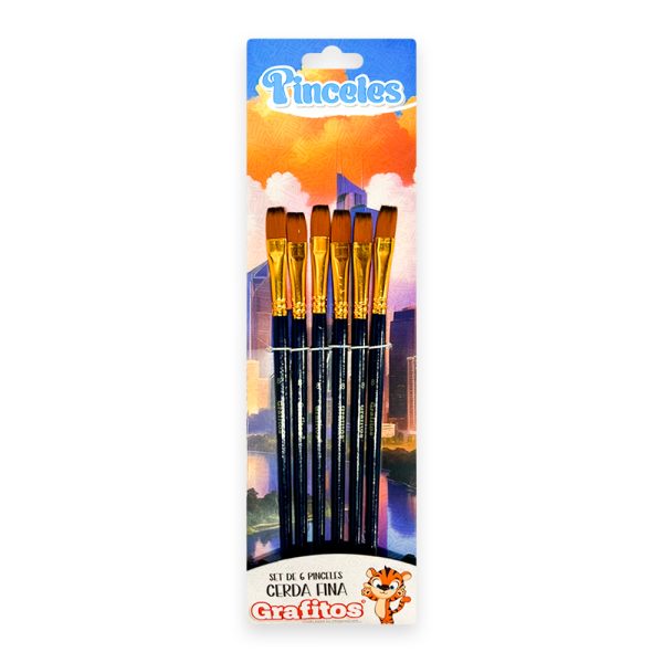 Pinceles Planos Grafitos SU-385-8