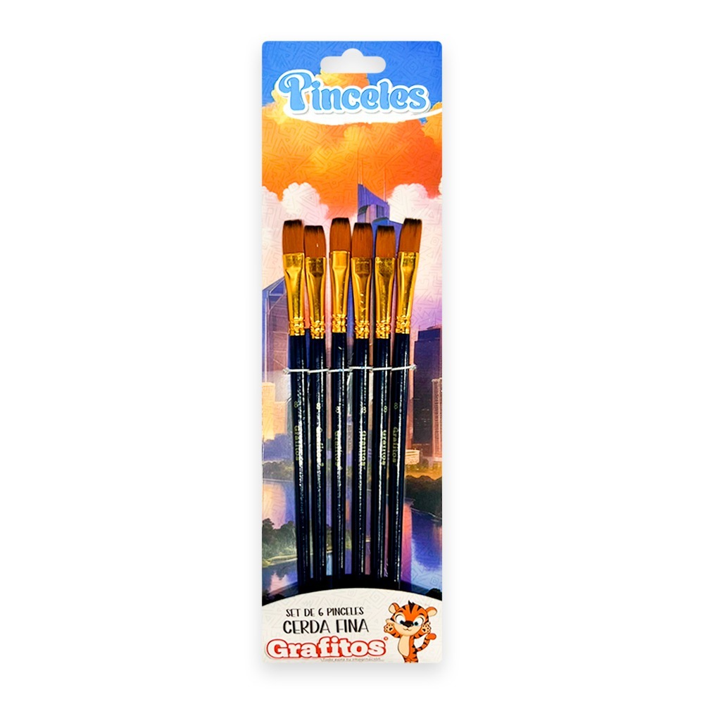 Pinceles Planos Grafitos SU-385-8