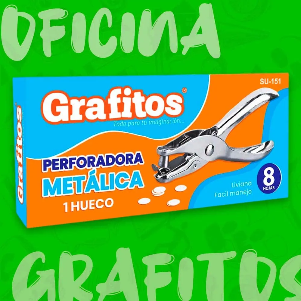 Perforadora Metálica De 1 Hueco Grafitos