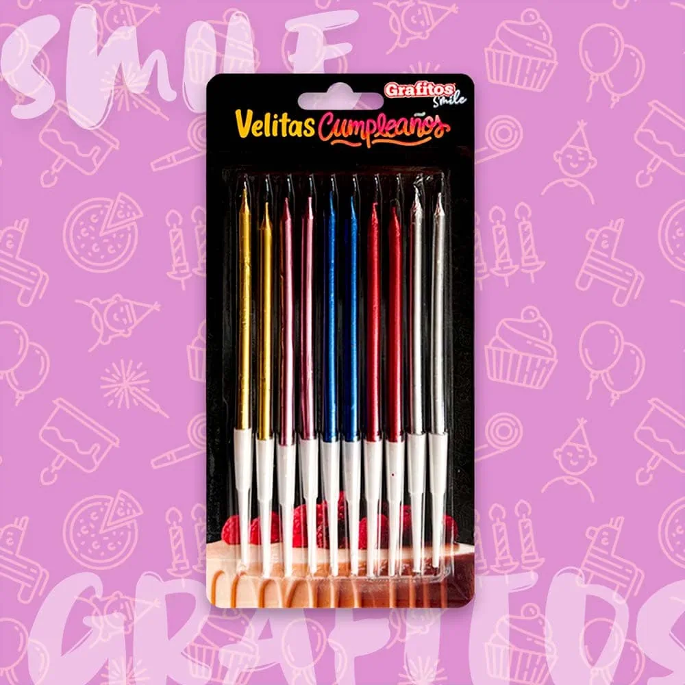 Velas Metalizadas Delgadas Grafitos