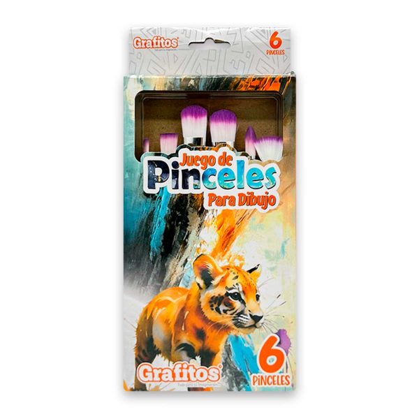 Sets Pinceles Para Dibujo Grafitos x6